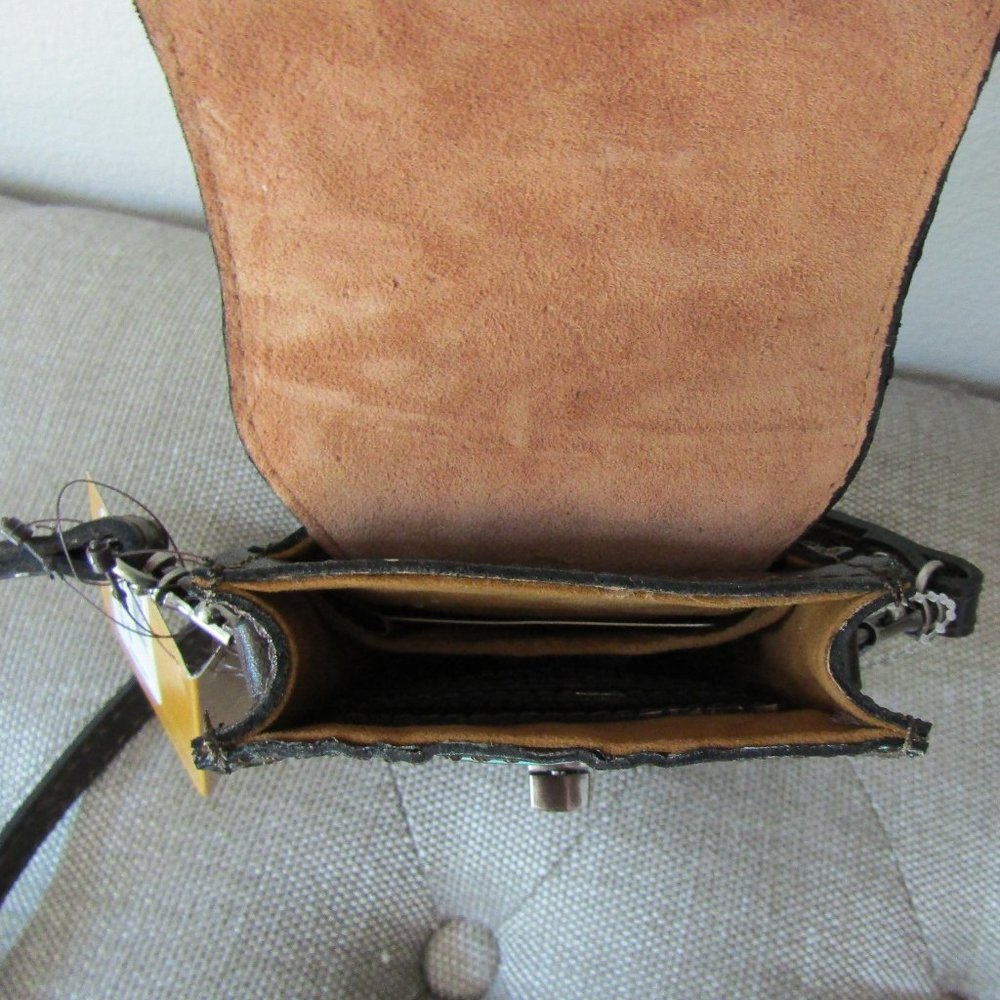 Patricia Nash Tooled TURQ Rivella Crossbody - Picture 8 of 8